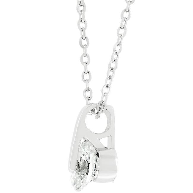 Classic Solitaire Cubic Zirconia Pendant - Charming Charlie