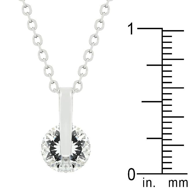 Classic Solitaire Cubic Zirconia Pendant - Charming Charlie
