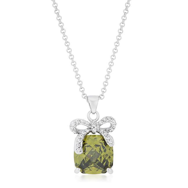 Olivine Pendant with Bow - Charming Charlie