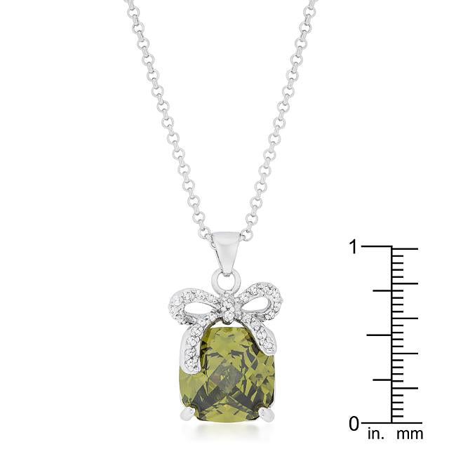 Olivine Pendant with Bow - Charming Charlie