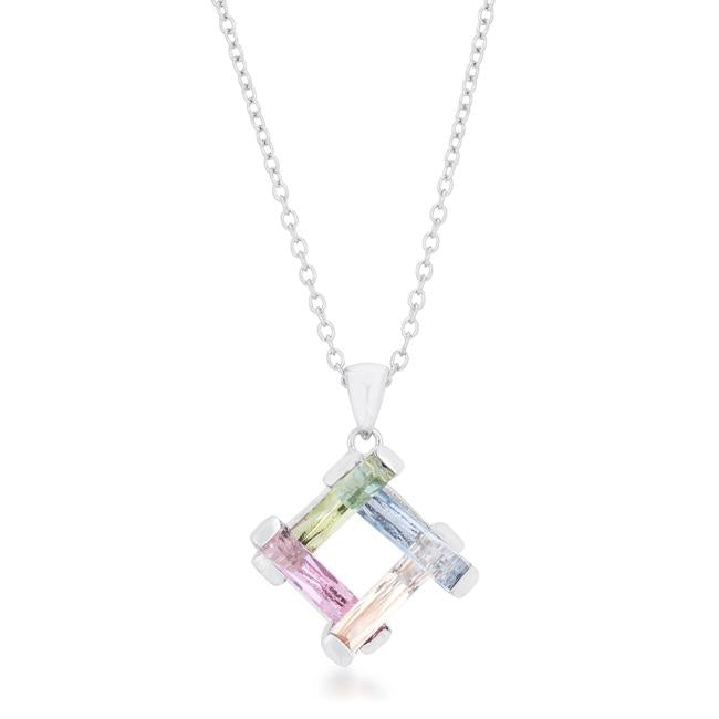 Myra Necklace 10ct Multicolor Rhodium Necklace - Charming Charlie