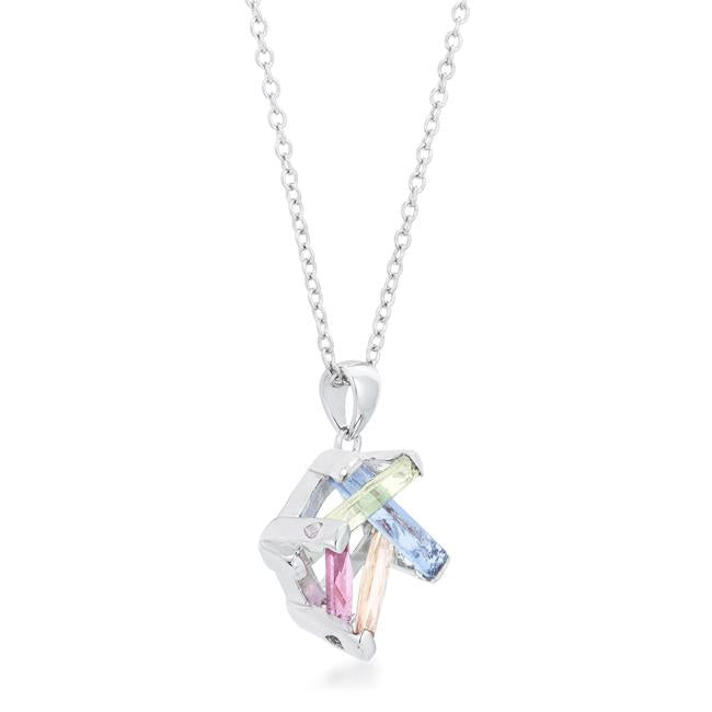 Myra Necklace 10ct Multicolor Rhodium Necklace - Charming Charlie