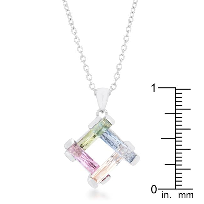 Myra Necklace 10ct Multicolor Rhodium Necklace - Charming Charlie