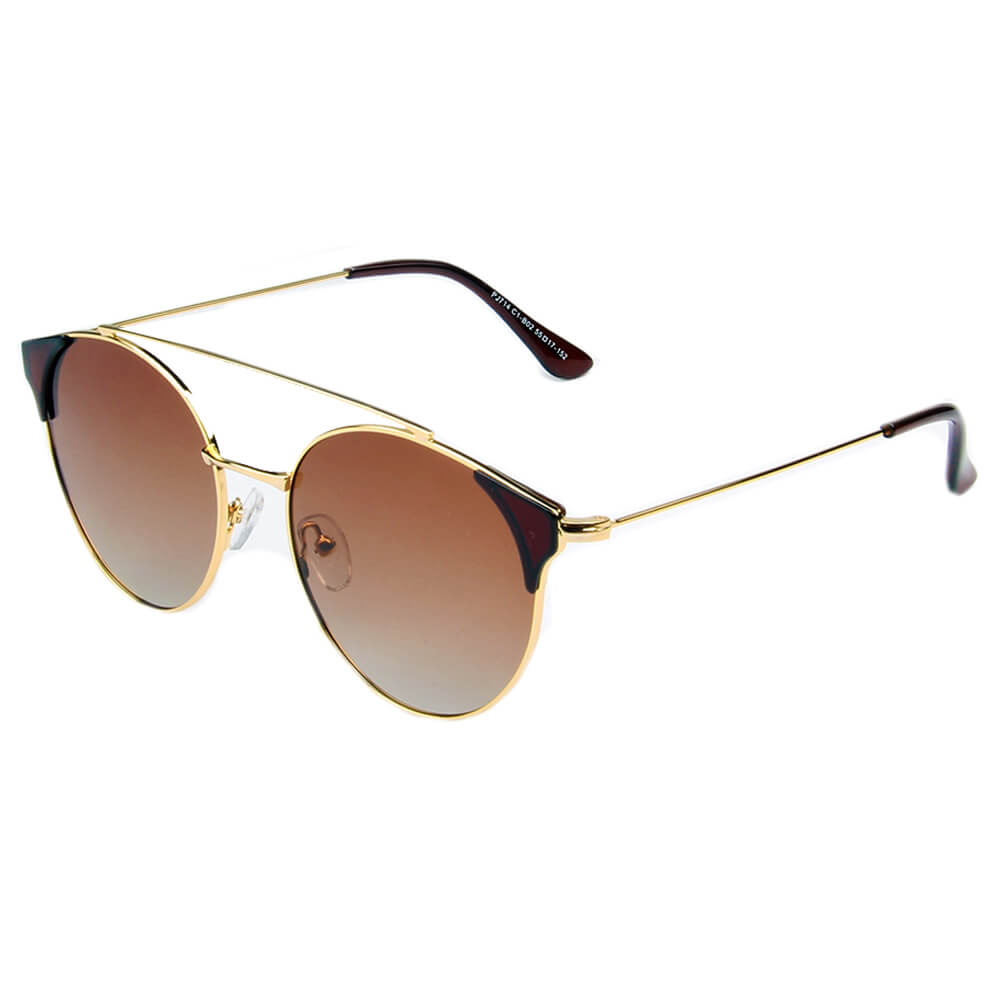 ANTEQUERA | SHIVEDA PJ714 - Women Round Polarized Point Tip Cat Eye Fashion Sunglasses Circle - Cramilo Eyewear - Stylish Trendy Affordable Sunglasses Clear Glasses Eye Wear Fashion