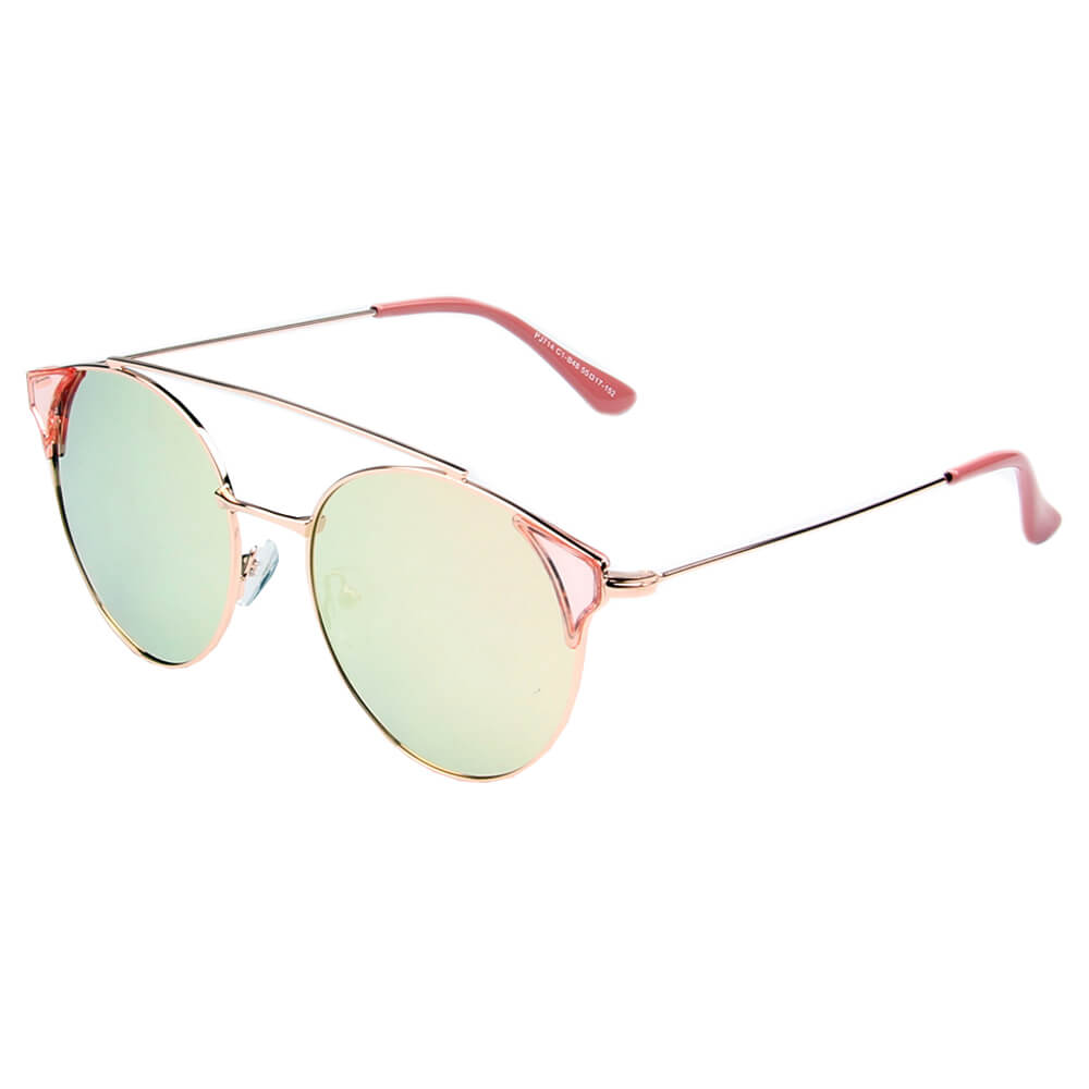 ANTEQUERA | SHIVEDA PJ714 - Women Round Polarized Point Tip Cat Eye Fashion Sunglasses Circle - Cramilo Eyewear - Stylish Trendy Affordable Sunglasses Clear Glasses Eye Wear Fashion