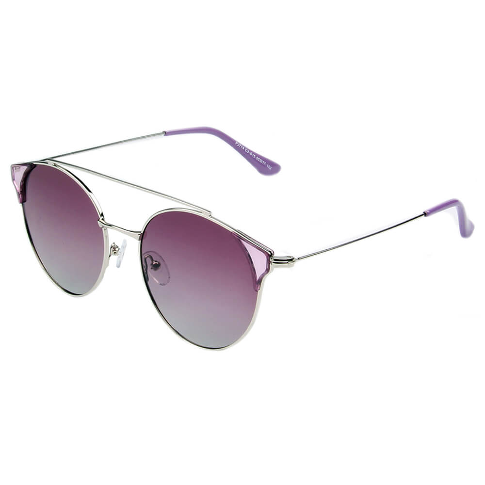ANTEQUERA | SHIVEDA PJ714 - Women Round Polarized Point Tip Cat Eye Fashion Sunglasses Circle - Cramilo Eyewear - Stylish Trendy Affordable Sunglasses Clear Glasses Eye Wear Fashion