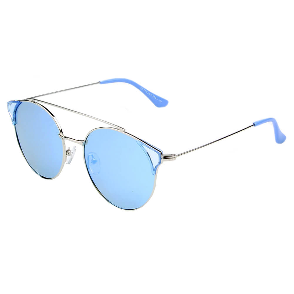 ANTEQUERA | SHIVEDA PJ714 - Women Round Polarized Point Tip Cat Eye Fashion Sunglasses Circle - Cramilo Eyewear - Stylish Trendy Affordable Sunglasses Clear Glasses Eye Wear Fashion