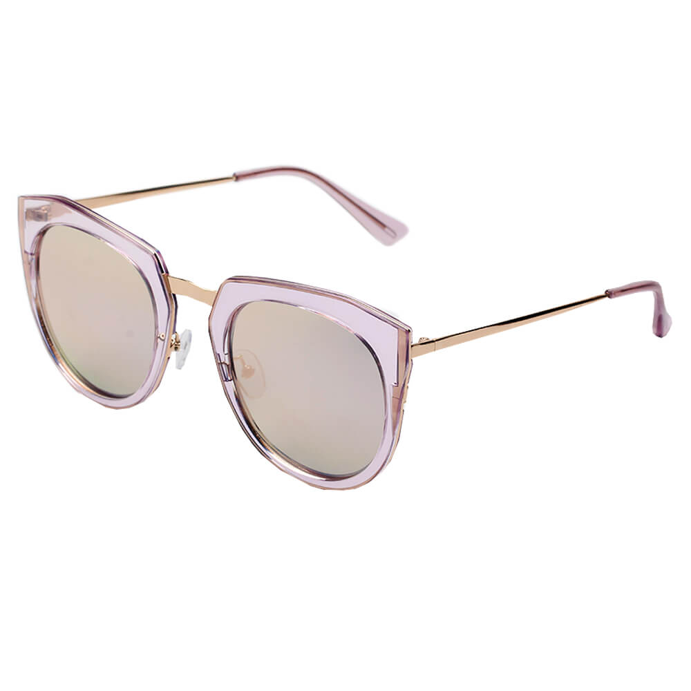 CALAIS | SHIVEDA PT27023 - Women Round Cat Eye Polarized Sunglasses - Cramilo Eyewear - Stylish Trendy Affordable Sunglasses Clear Glasses Eye Wear Fashion