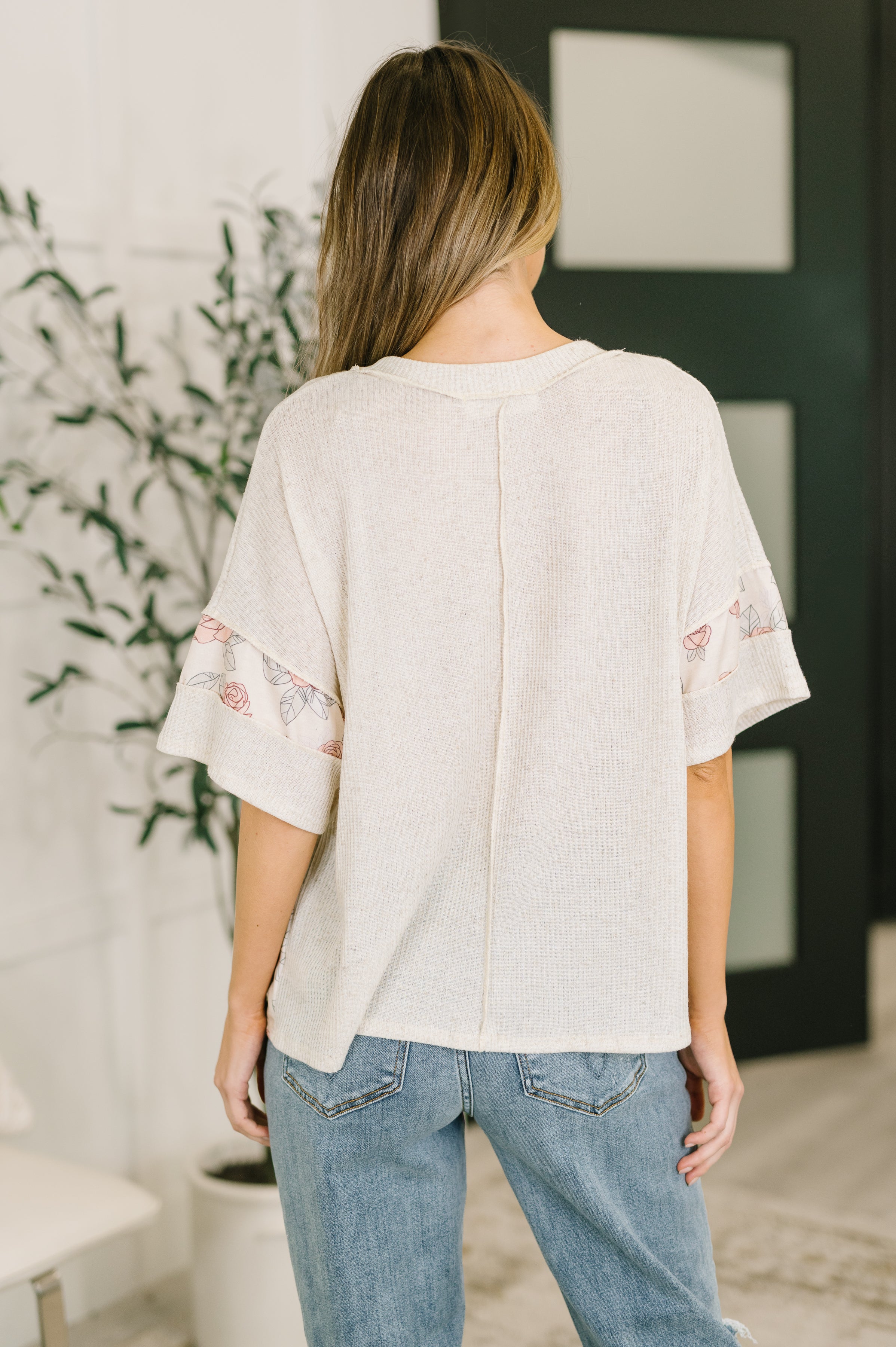 Painting the Roses Color Block Relaxed Top - Charming Charlie