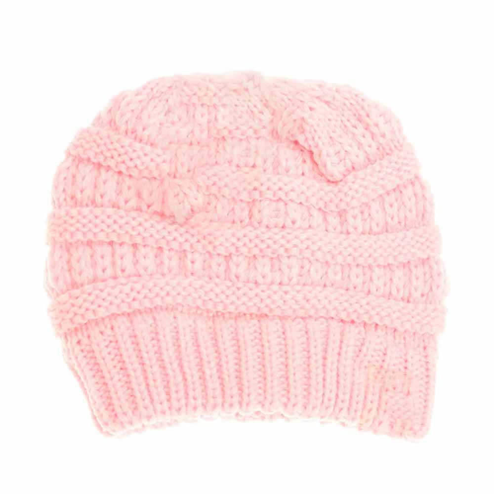 Pale-Pink- Kids Solid CC Beanie combines functional design with comfort, featuring a soft, breathable fabric that ensures warmth without causing overheating. It's a snug fit that provides secure coverage for active children, while the solid color and simple style offer versatile wearability for everyday use or outdoor adventures. This beanie is engineered to keep kids comfortable and protected during cooler weather.