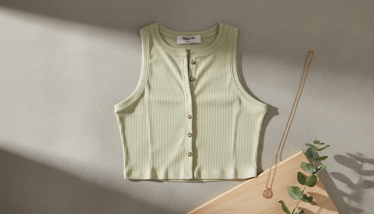 Button Front Sleeveless Crop Shirt - Charming Charlie