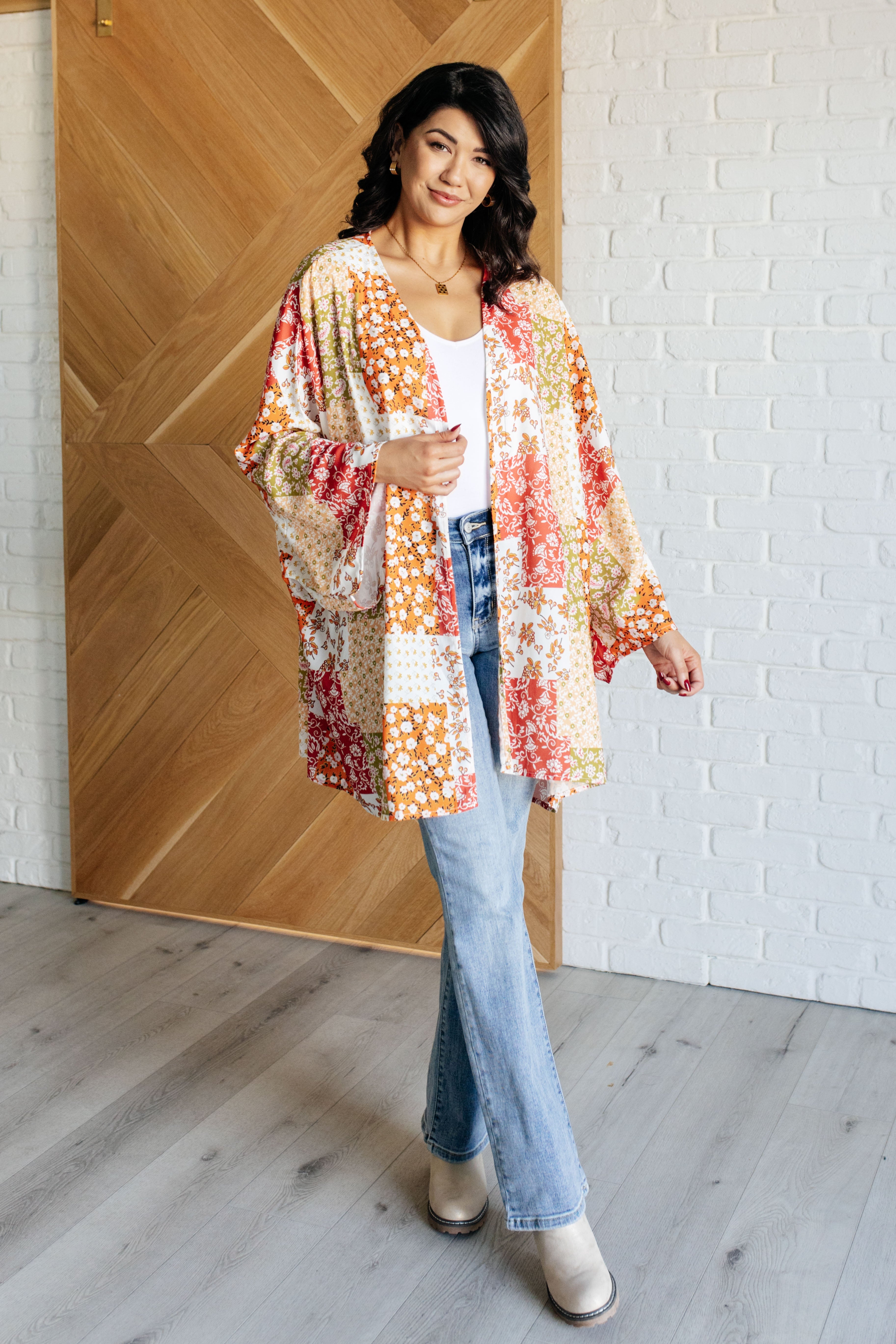 Patchwork of Feelings Mixed Floral Kimono - Charming Charlie