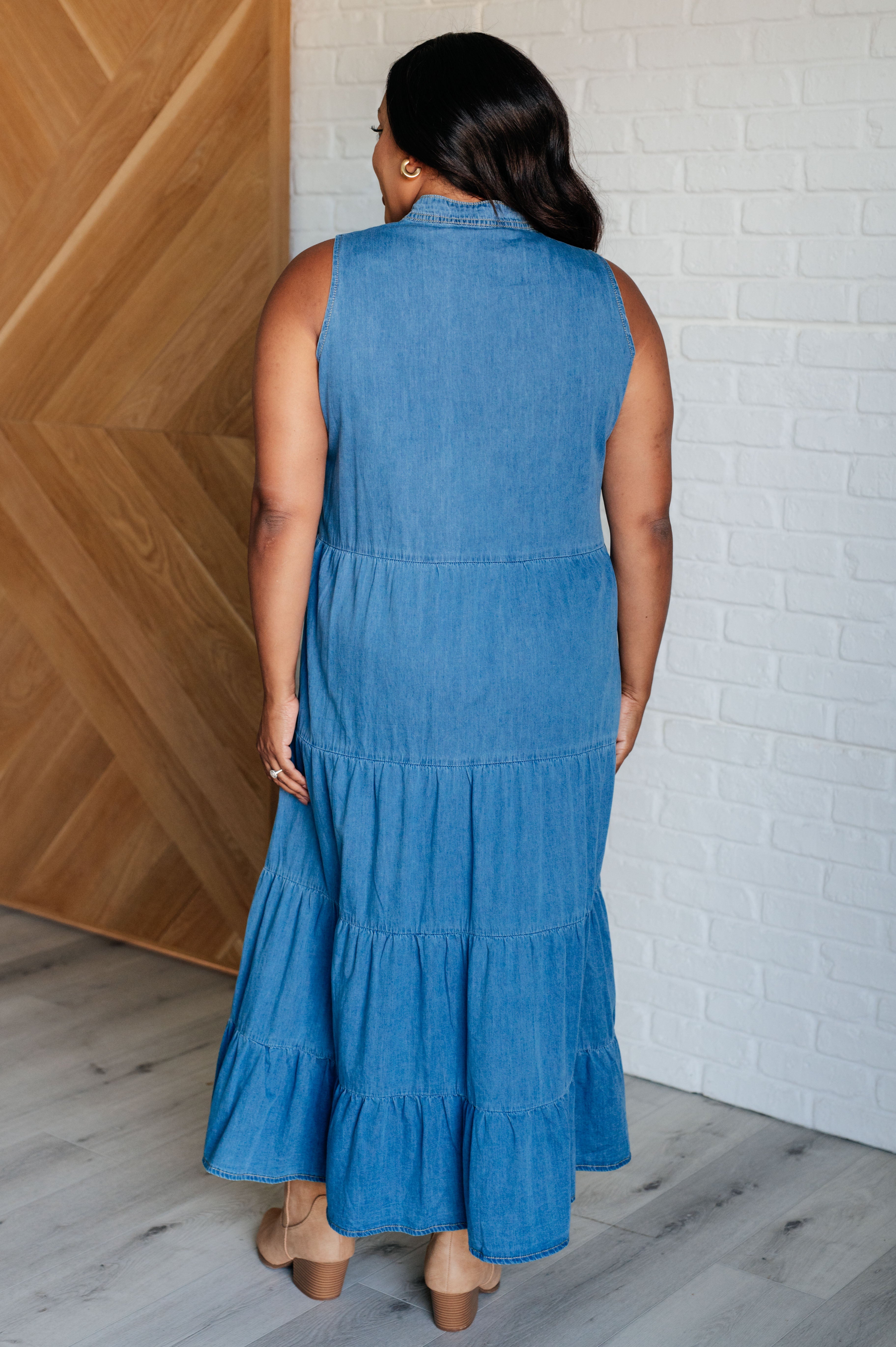 Perfect Choice Denim Maxi Dress - Charming Charlie
