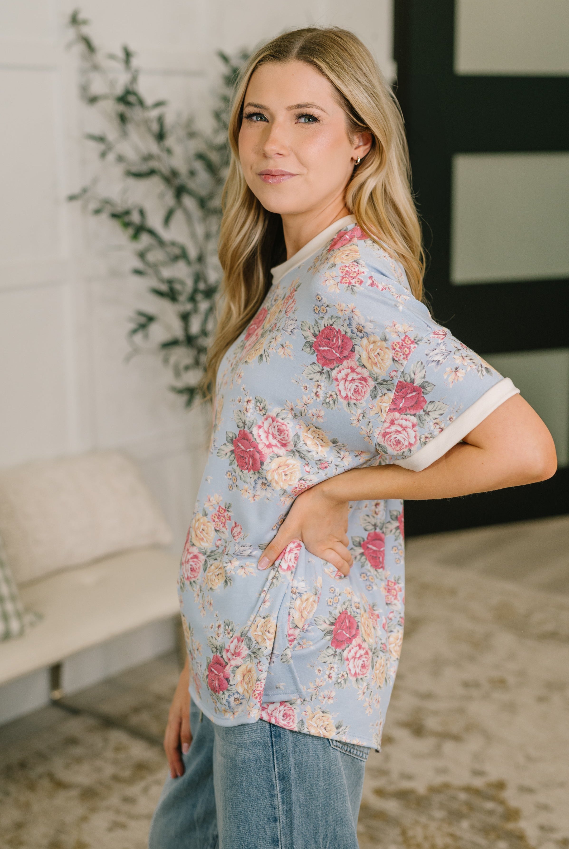 Perfect Season Floral Print Relaxed Tee - Charming Charlie