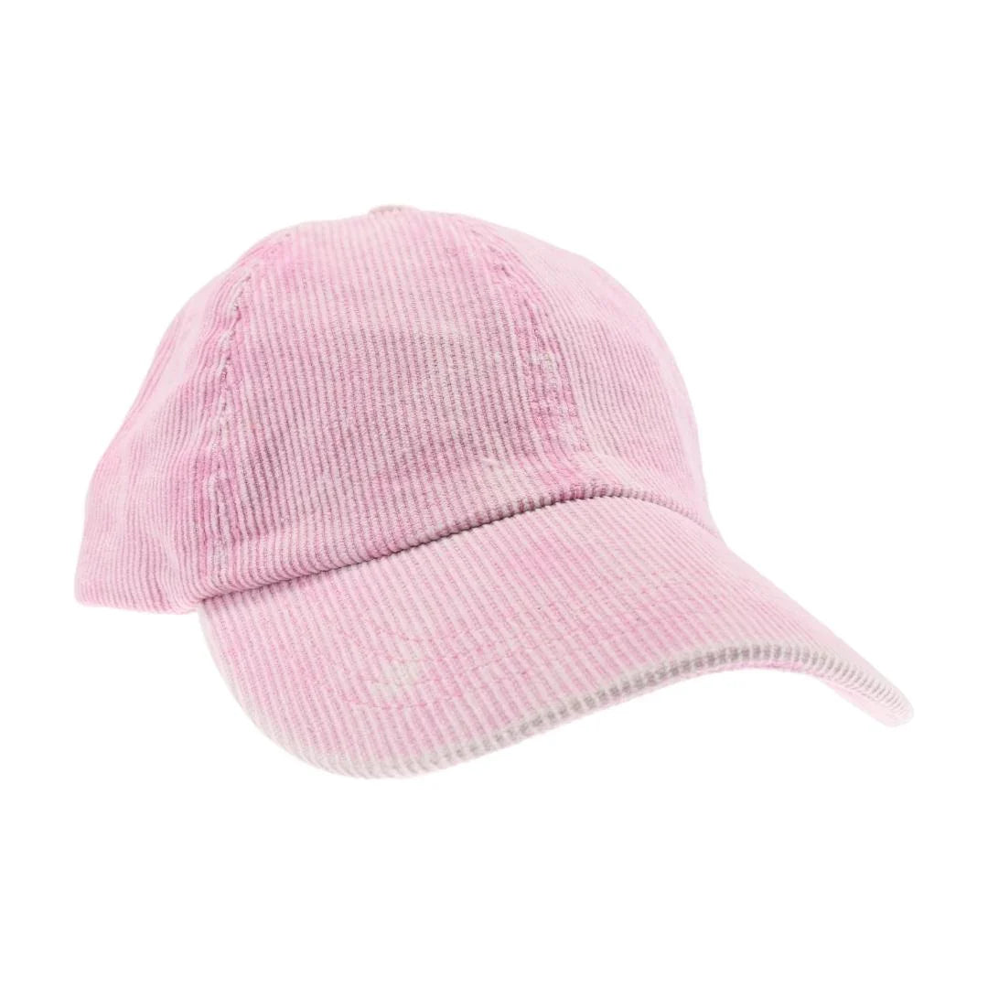 Pink C.C STONEWASHED CORDUROY CRISS CROSS PONYCAP is a fashion-forward and functional accessory. Made from high-quality stonewashed corduroy, this cap offers both comfort and style. The criss-cross design adds a trendy touch, while the adjustable strap ensures a perfect fit. Upgrade your look with this versatile and stylish cap.