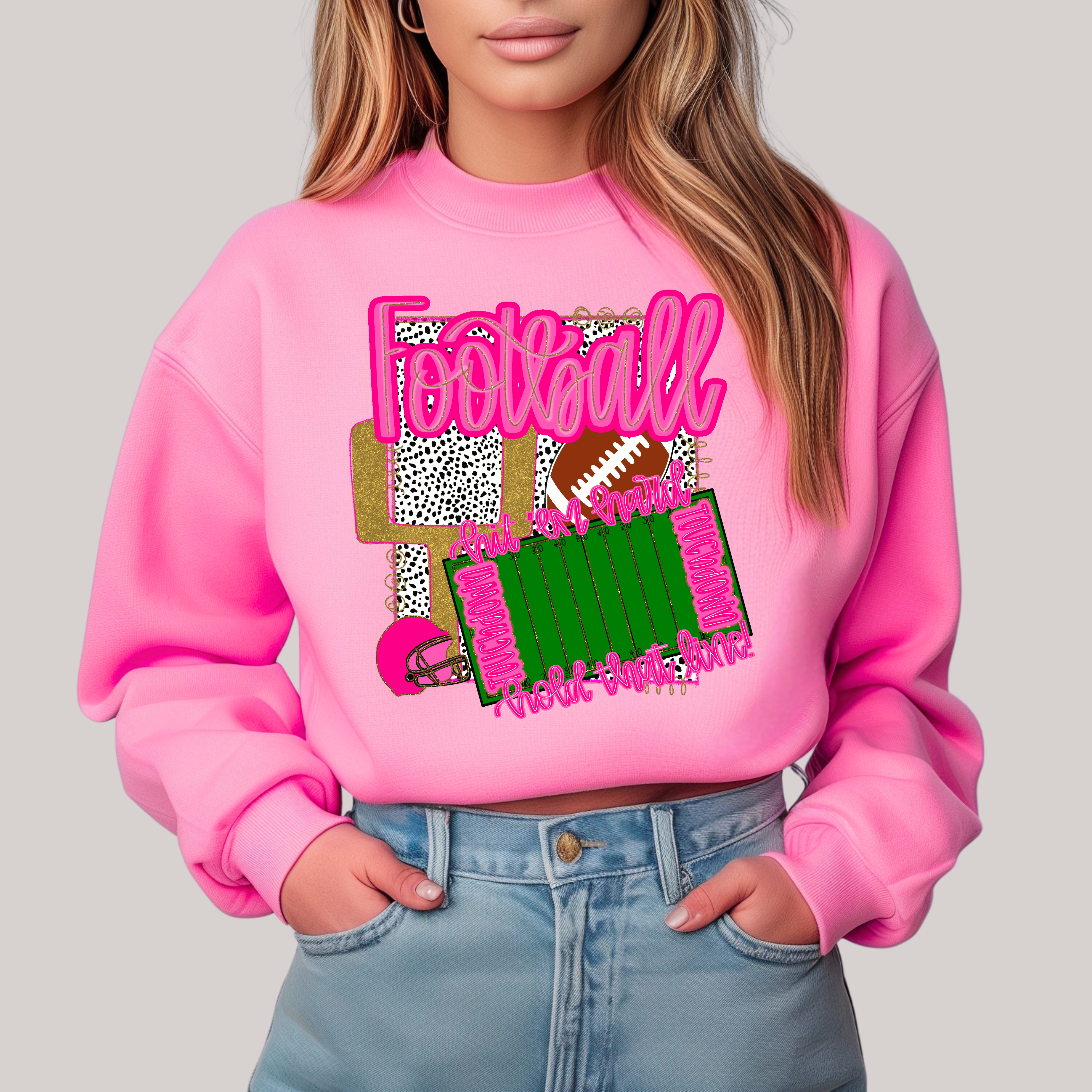 Preppy Stadium in Pink Sweatshirt - Charming Charlie