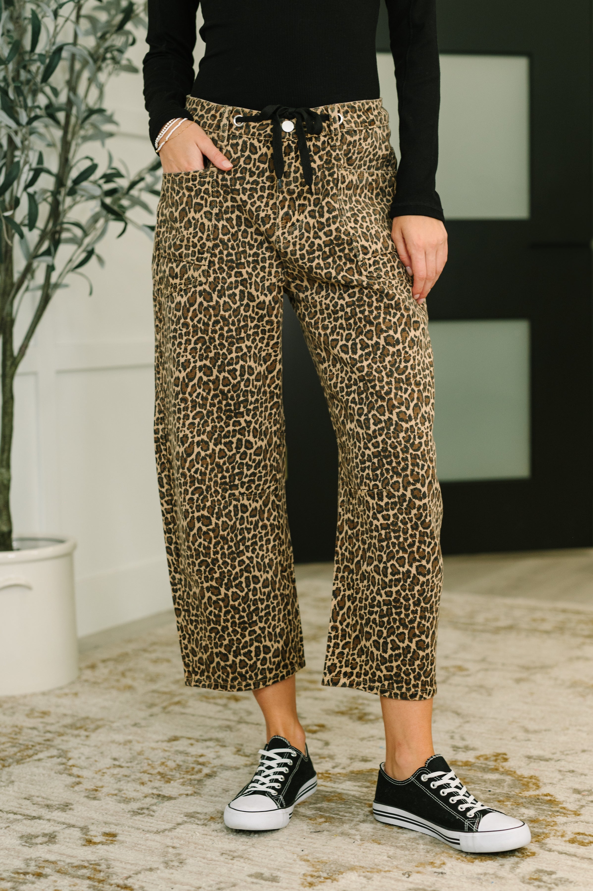 Prowl Power Barrell Ankle Crop Jean in Khaki - Charming Charlie