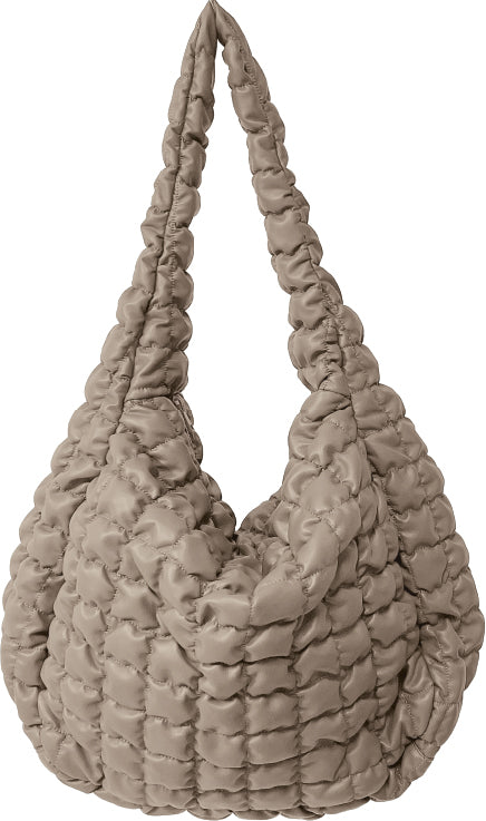 Large Quilted PU Bag - Charming Charlie