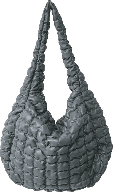 Large Quilted PU Bag - Charming Charlie
