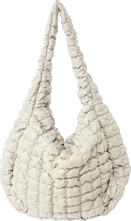 Large Quilted PU Bag - Charming Charlie