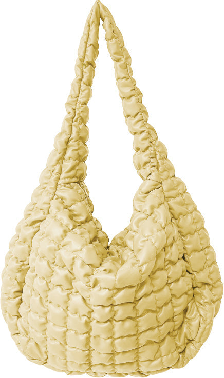 Large Quilted PU Bag - Charming Charlie