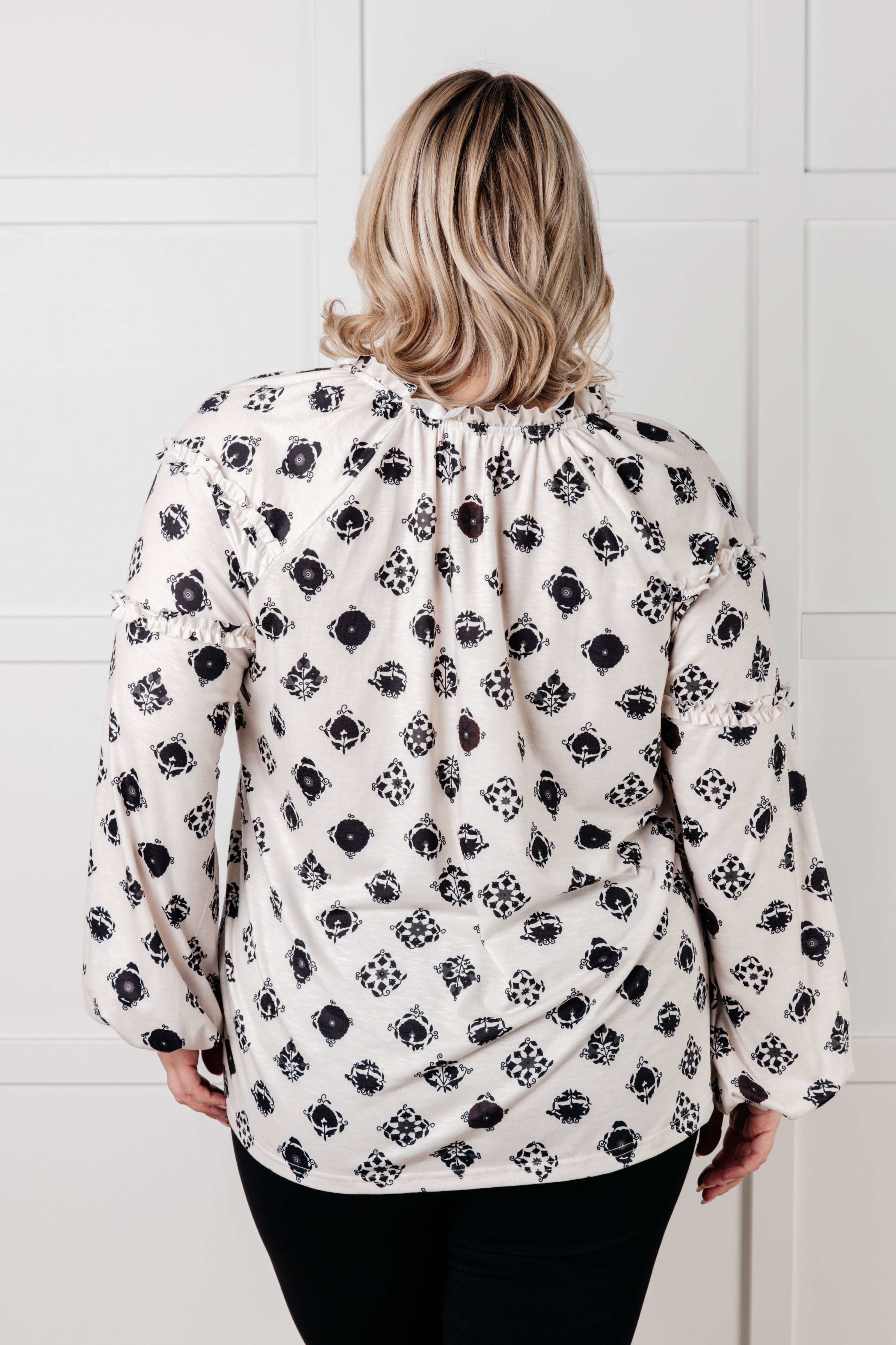 Quick Follow Up Floral Tile Blouse - Charming Charlie