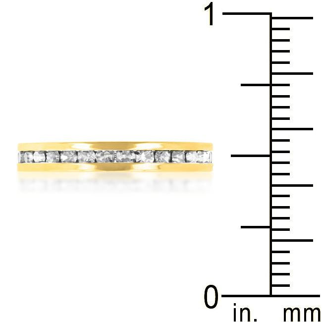 Stylish Stackables Clear Crystal Gold Ring - Charming Charlie
