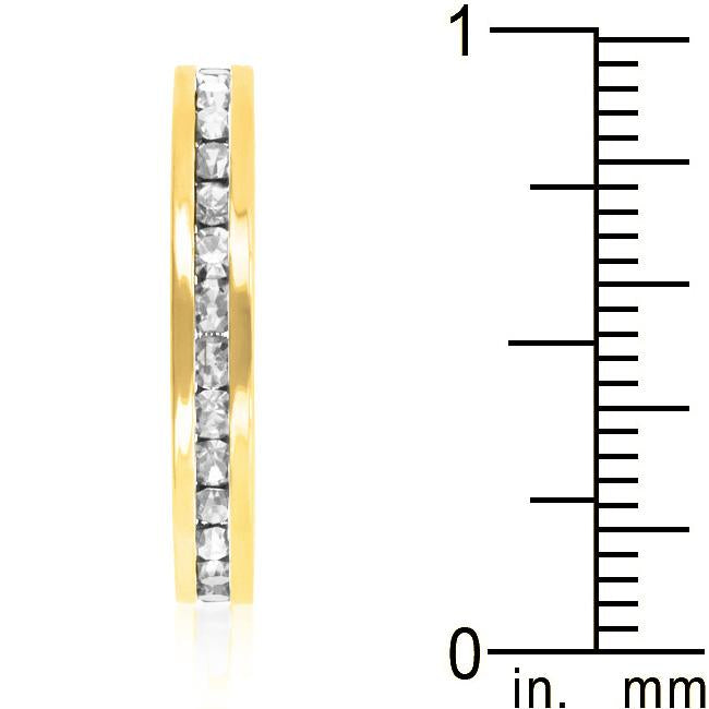 Stylish Stackables Clear Crystal Gold Ring - Charming Charlie