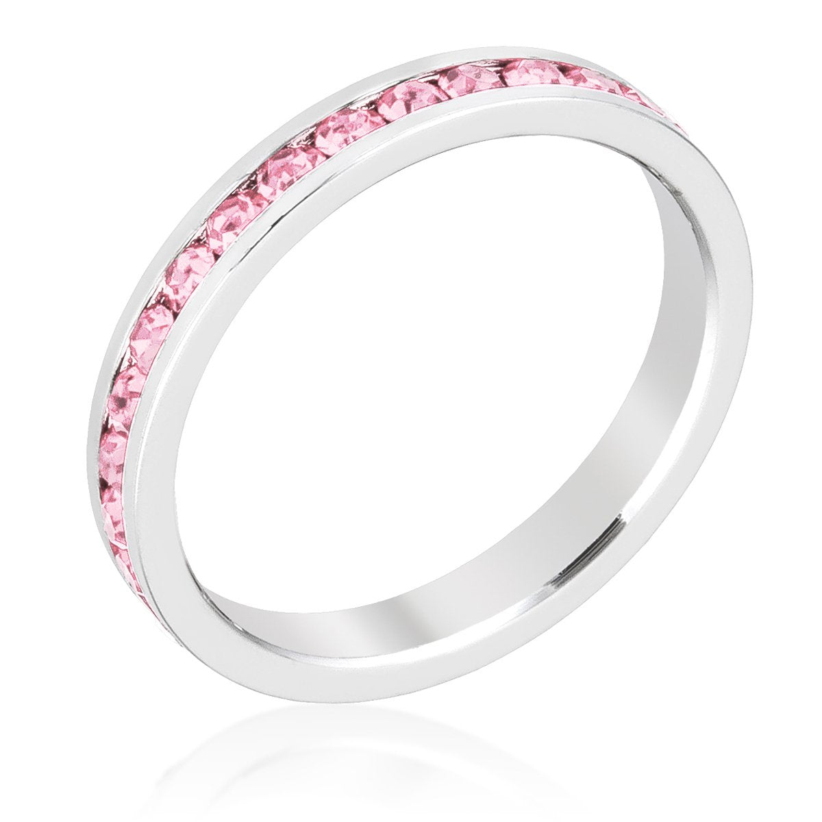 Stylish Stackables Pink Crystal Ring - Charming Charlie