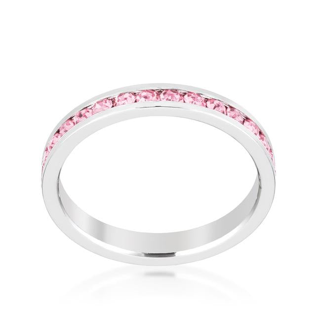 Stylish Stackables Pink Crystal Ring - Charming Charlie