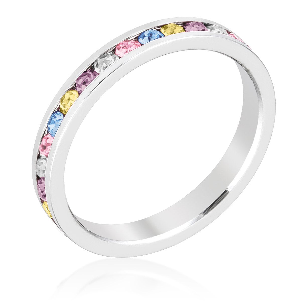 Stylish Stackables Mixed Crystal Ring - Charming Charlie