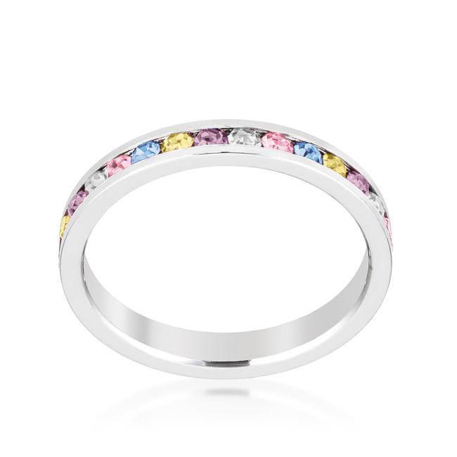Stylish Stackables Mixed Crystal Ring - Charming Charlie