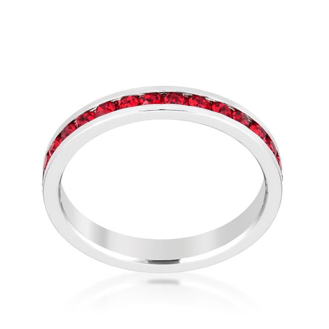 Stylish Stackables with Ruby Crystal Ring - Charming Charlie
