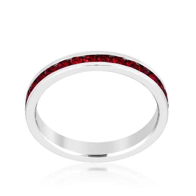 Stylish Stackables with Garnet Crystal Ring - Charming Charlie