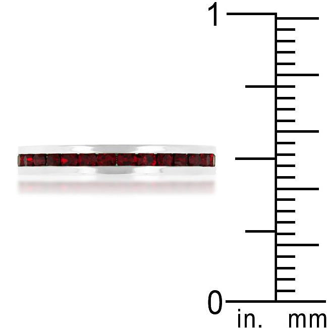 Stylish Stackables with Garnet Crystal Ring - Charming Charlie