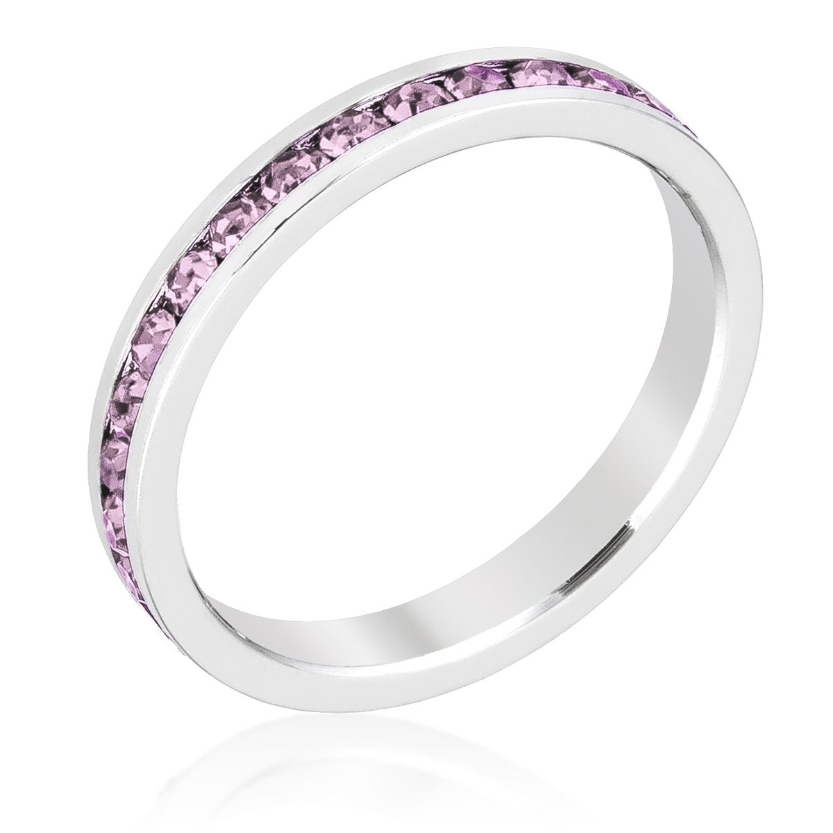 Stylish Stackables with Lavender Crystal Ring - Charming Charlie