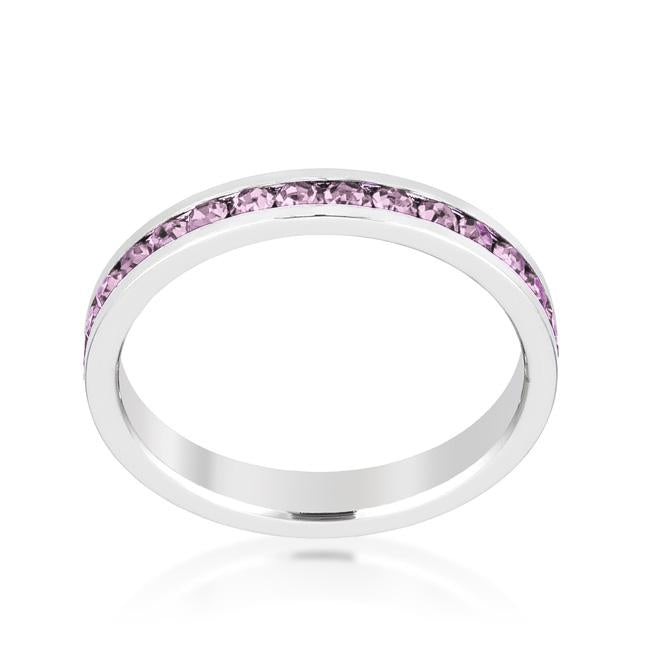 Stylish Stackables with Lavender Crystal Ring - Charming Charlie