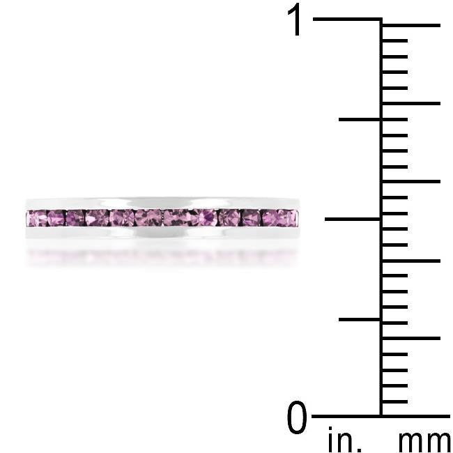 Stylish Stackables with Lavender Crystal Ring - Charming Charlie