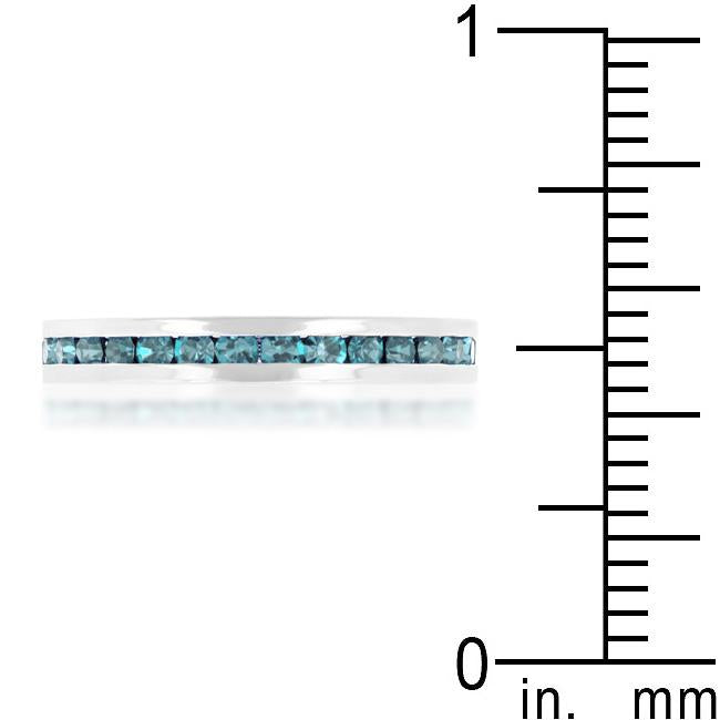 Stylish Stackables Aquamarine Crystal Ring - Charming Charlie