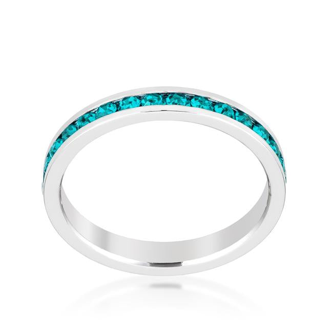 Stylish Stackables with Turquoise Crystal Ring - Charming Charlie
