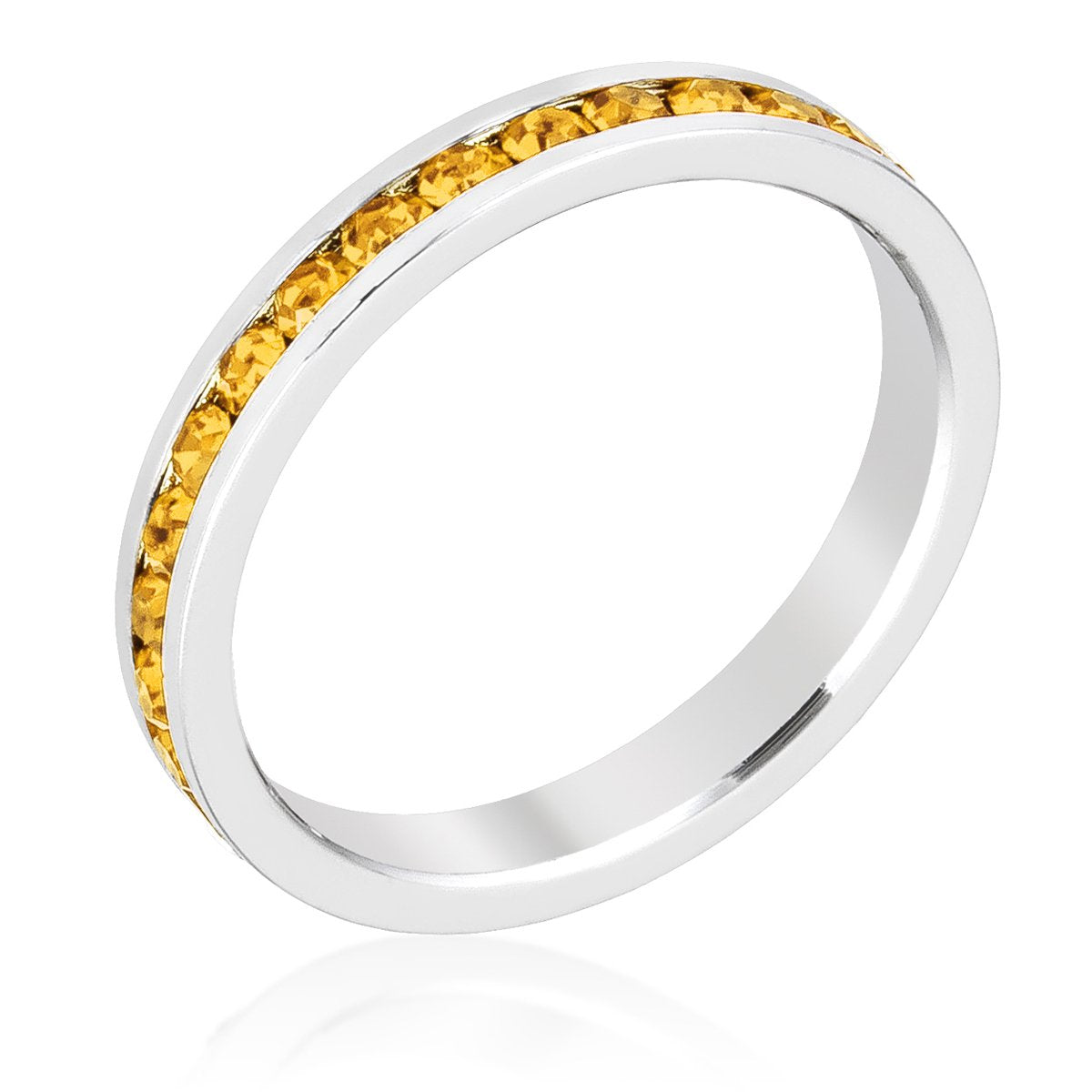 Stylish Stackables with Yellow Crystal Ring - Charming Charlie