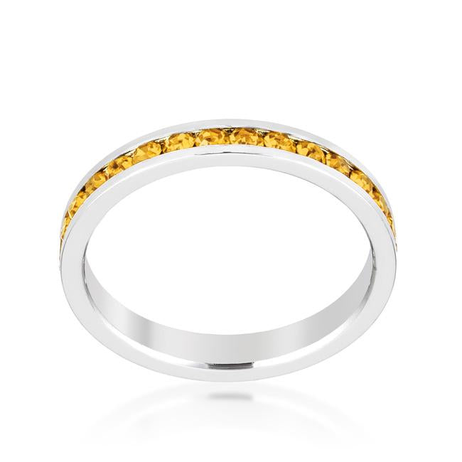 Stylish Stackables with Yellow Crystal Ring - Charming Charlie
