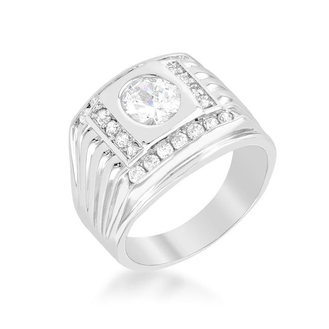 Mens Cubic Zirconia Square Ring - Charming Charlie