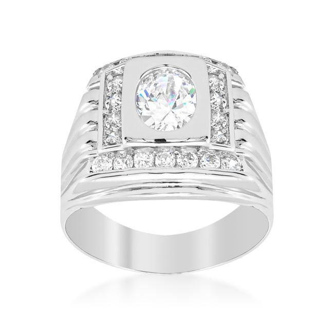 Mens Cubic Zirconia Square Ring - Charming Charlie