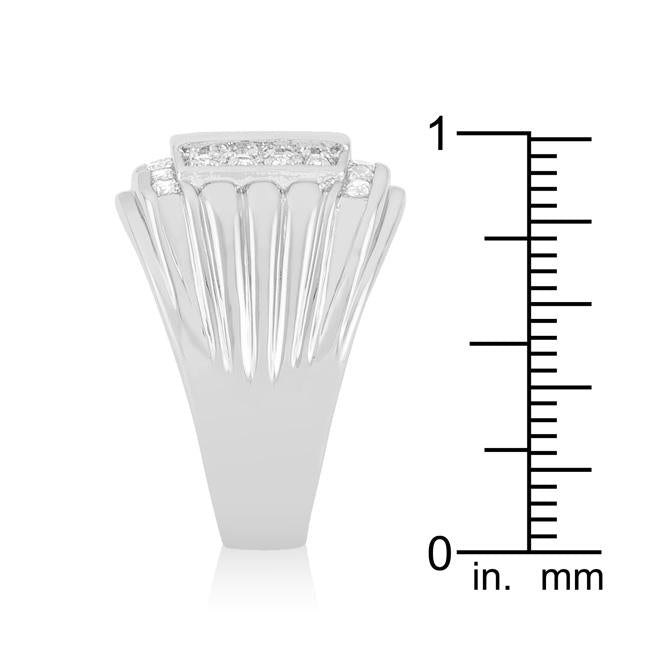 Mens Cubic Zirconia Square Ring - Charming Charlie