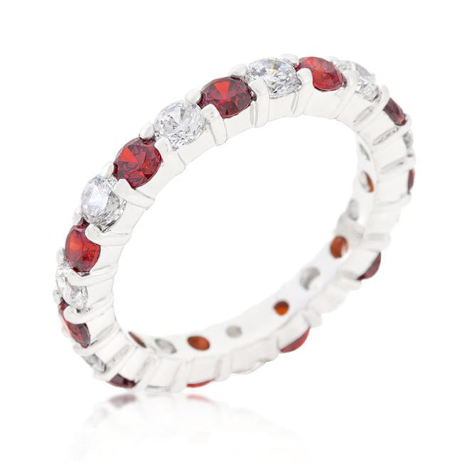 Mini Jessica Band with Garnet Cubic Zirconia - Charming Charlie