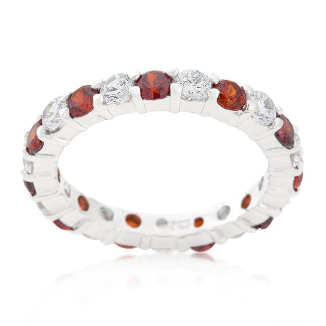 Mini Jessica Band with Garnet Cubic Zirconia - Charming Charlie