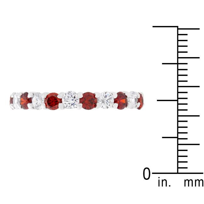 Mini Jessica Band with Garnet Cubic Zirconia - Charming Charlie