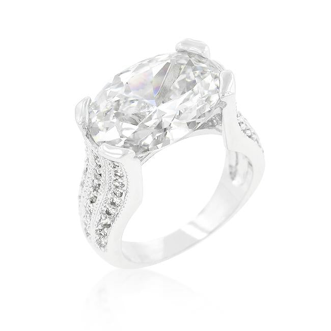 Oval Triplet Cubic Zirconia Ring - Charming Charlie