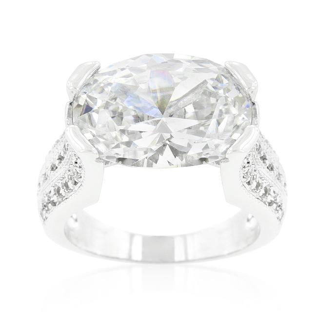 Oval Triplet Cubic Zirconia Ring - Charming Charlie